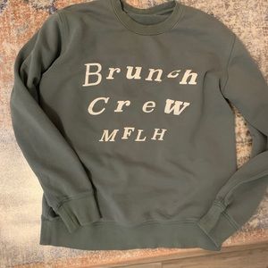 Move Fast Lift Heavy Brunch Crew Sweatshirt M